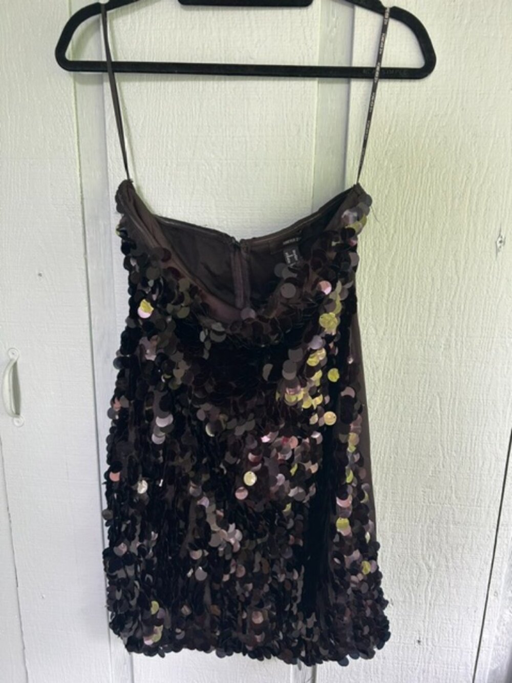Forever 21 Black Sequin Dress Strapless Party Mini Dress - Size 0X